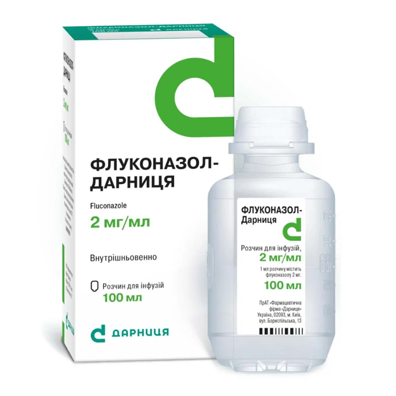 Флуконазол-Дарниця розчин для інфузій 2мг/мл 100мл флакон