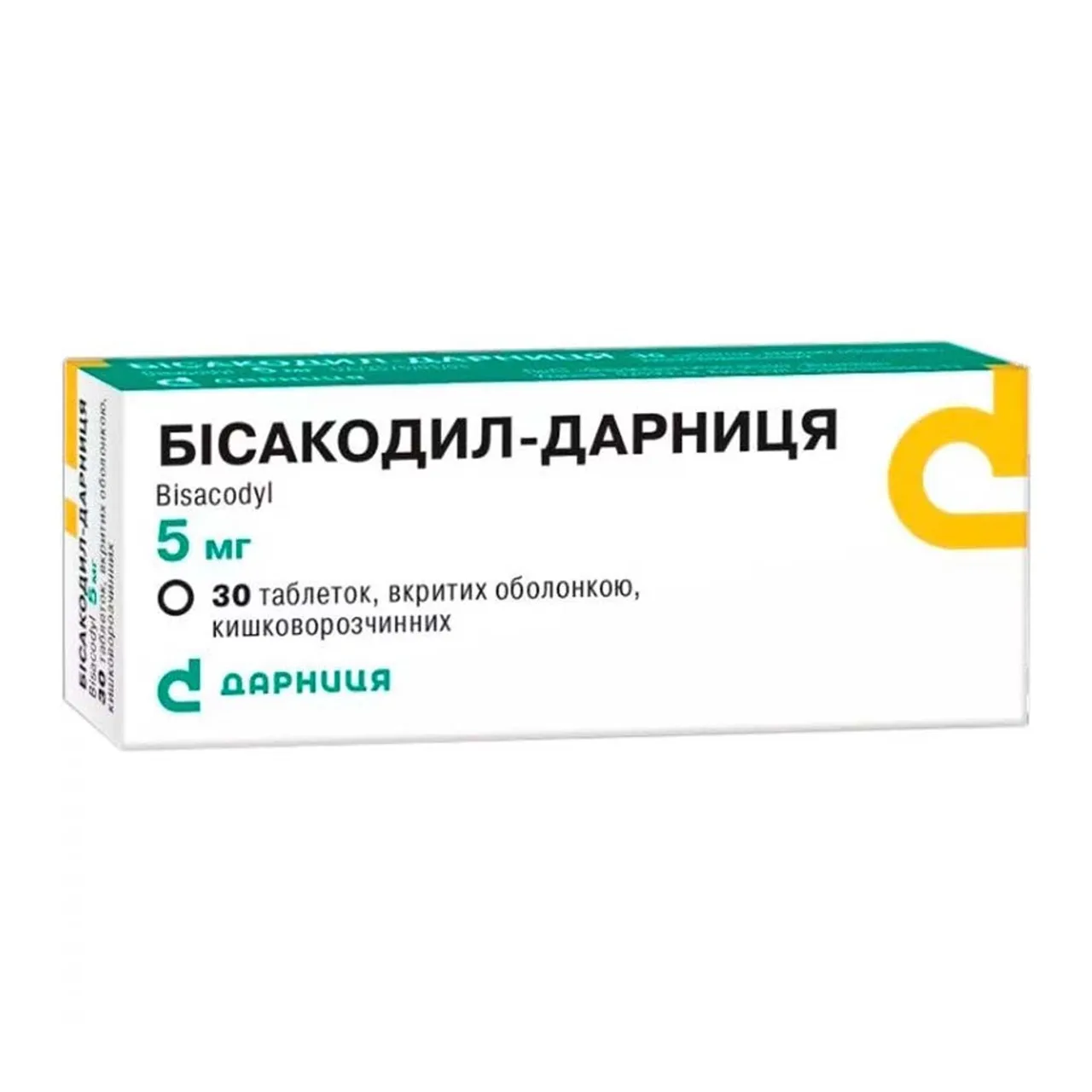 Бісакодил-Дарниця таблетки 5мг №30 (10х3) блістер
