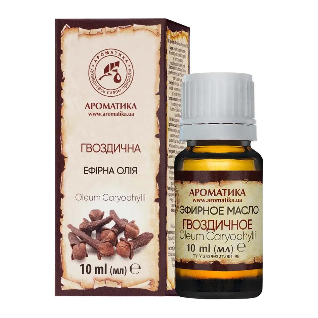 Олія ефірна Ароматика Гвоздична 10мл флакон
