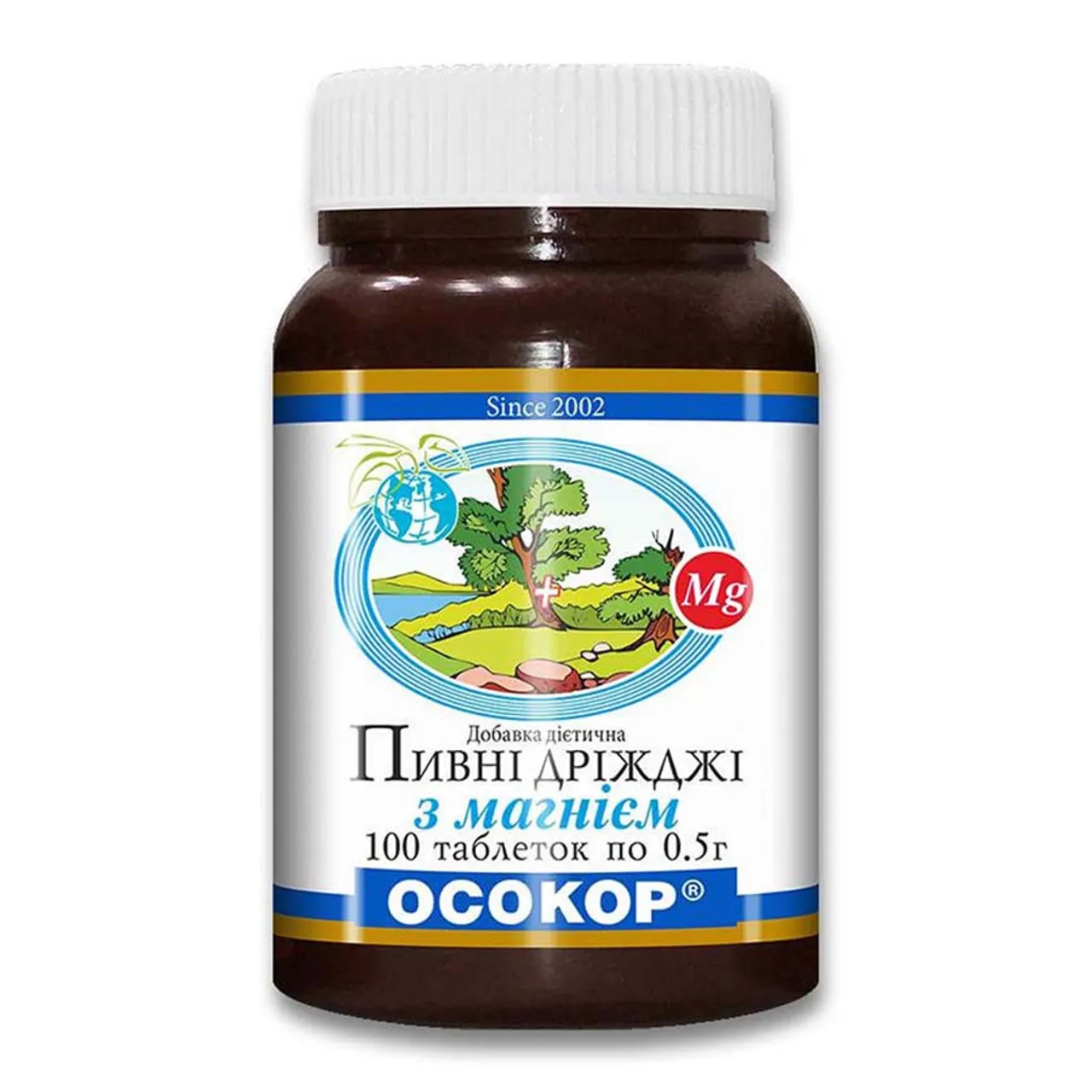 Дріжджі Пивні Осокор З Магнієм таблетки №100 флакон