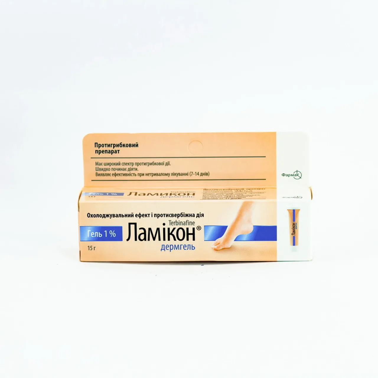 Фото товару «Ламікон дермгель гель 1% 15г туба» №1