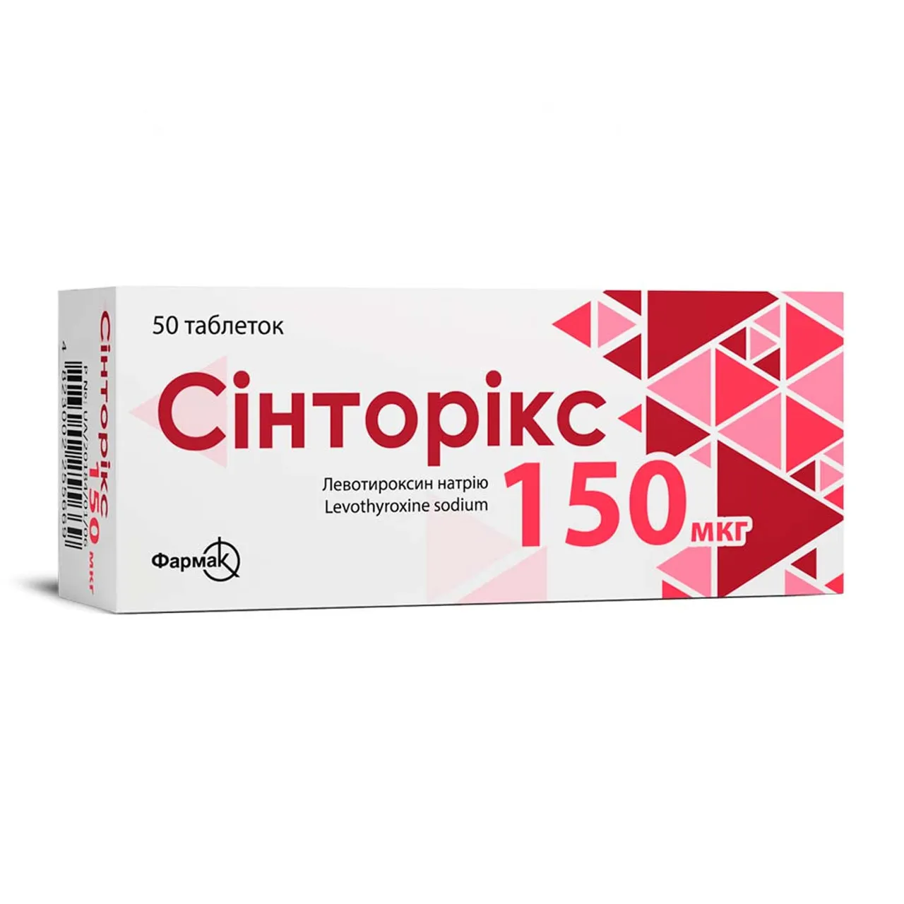 Сінторікс таблетки по 150 мкг, 50 шт. Фармак
