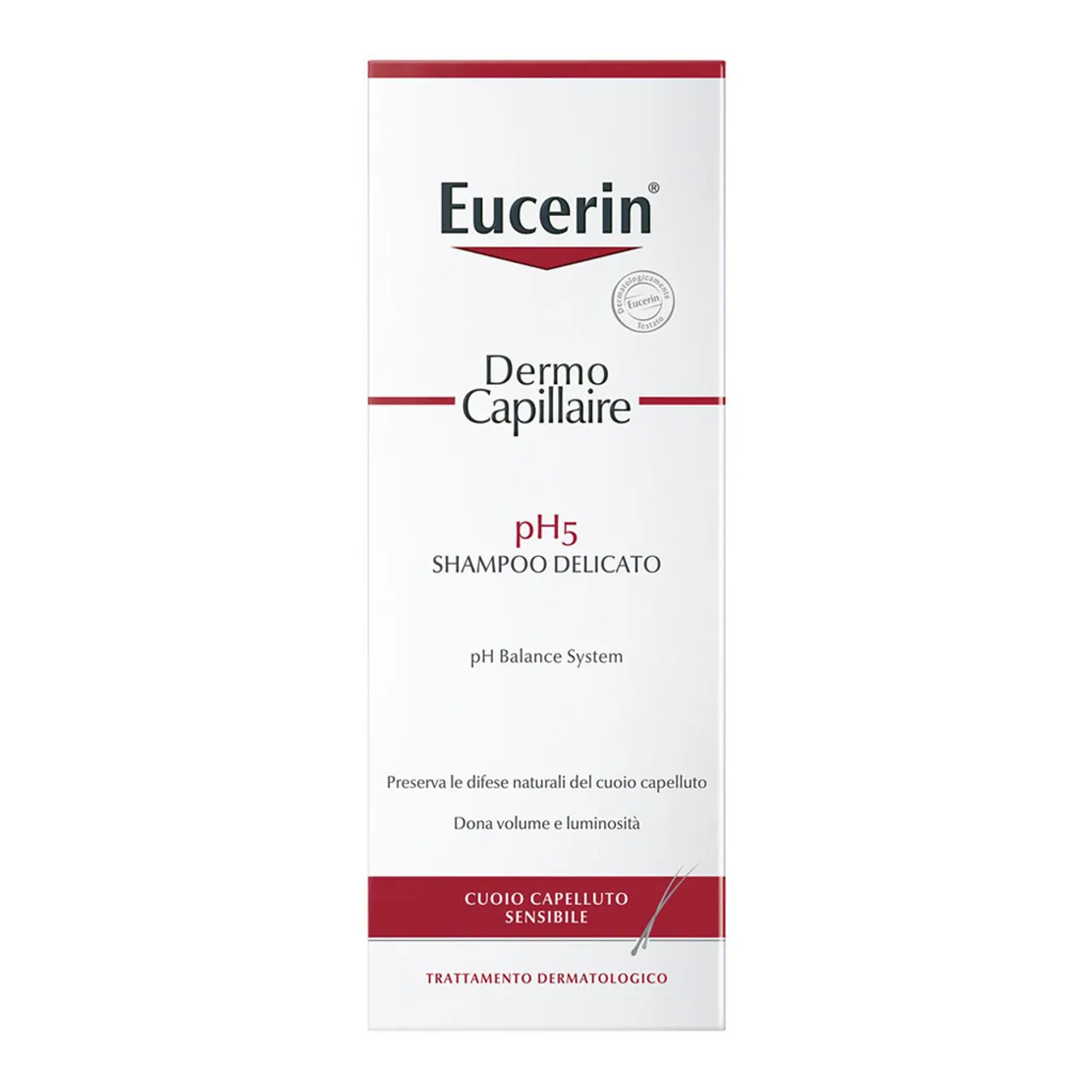 Фото товару «Шампунь Eucerin DermoCapillaire рН5 для чутливої шкіри голови 250мл флакон» №2