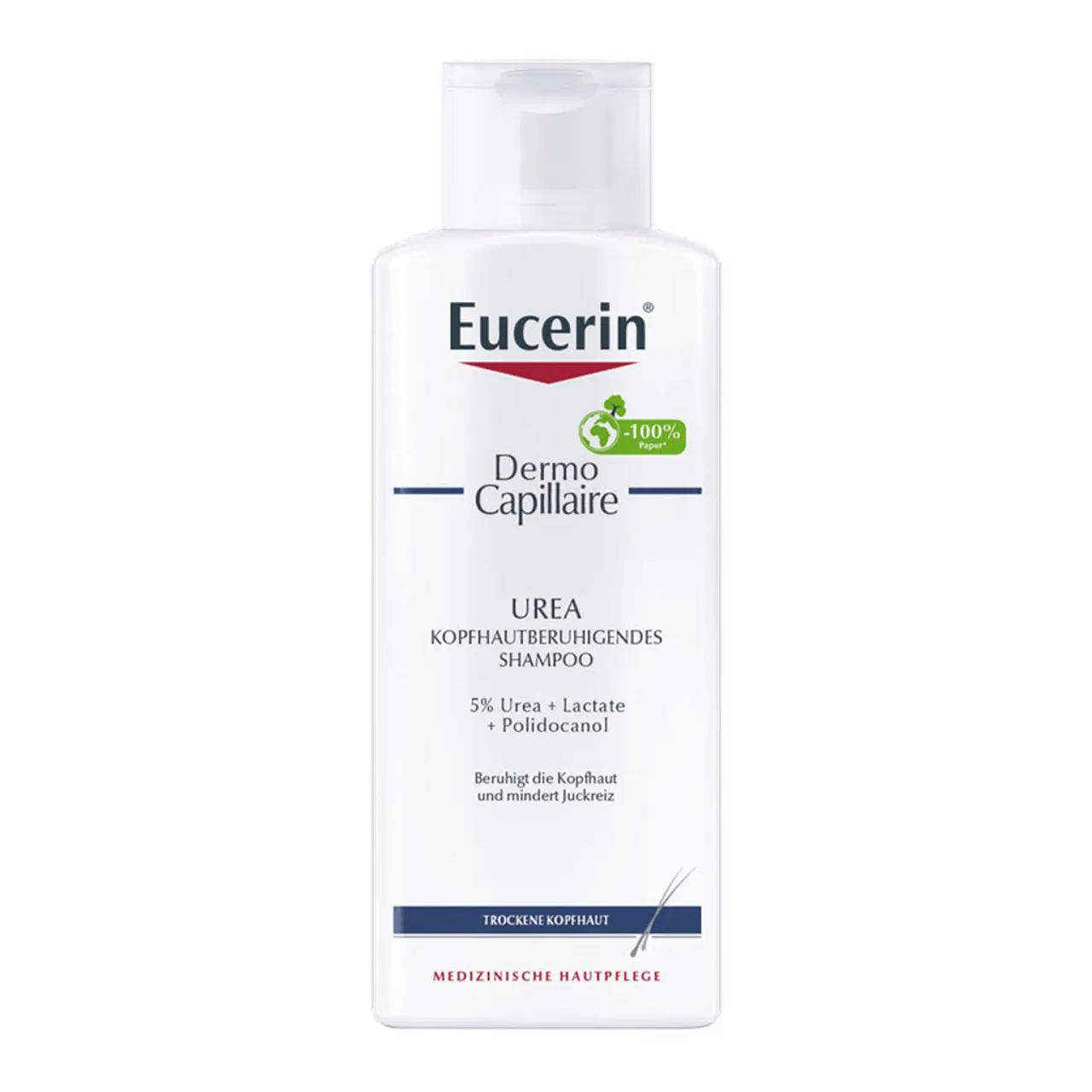 Фото товару «Шампунь Eucerin DermoCapillaire заспокійливий для сухої і подразненої шкіри голови 250мл флакон» №1