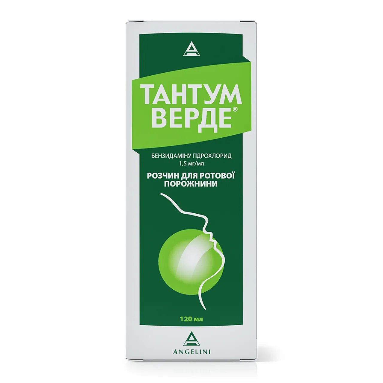 Тантум Верде розчин для ротової порожнини 1,5мг/мл 120мл флакон