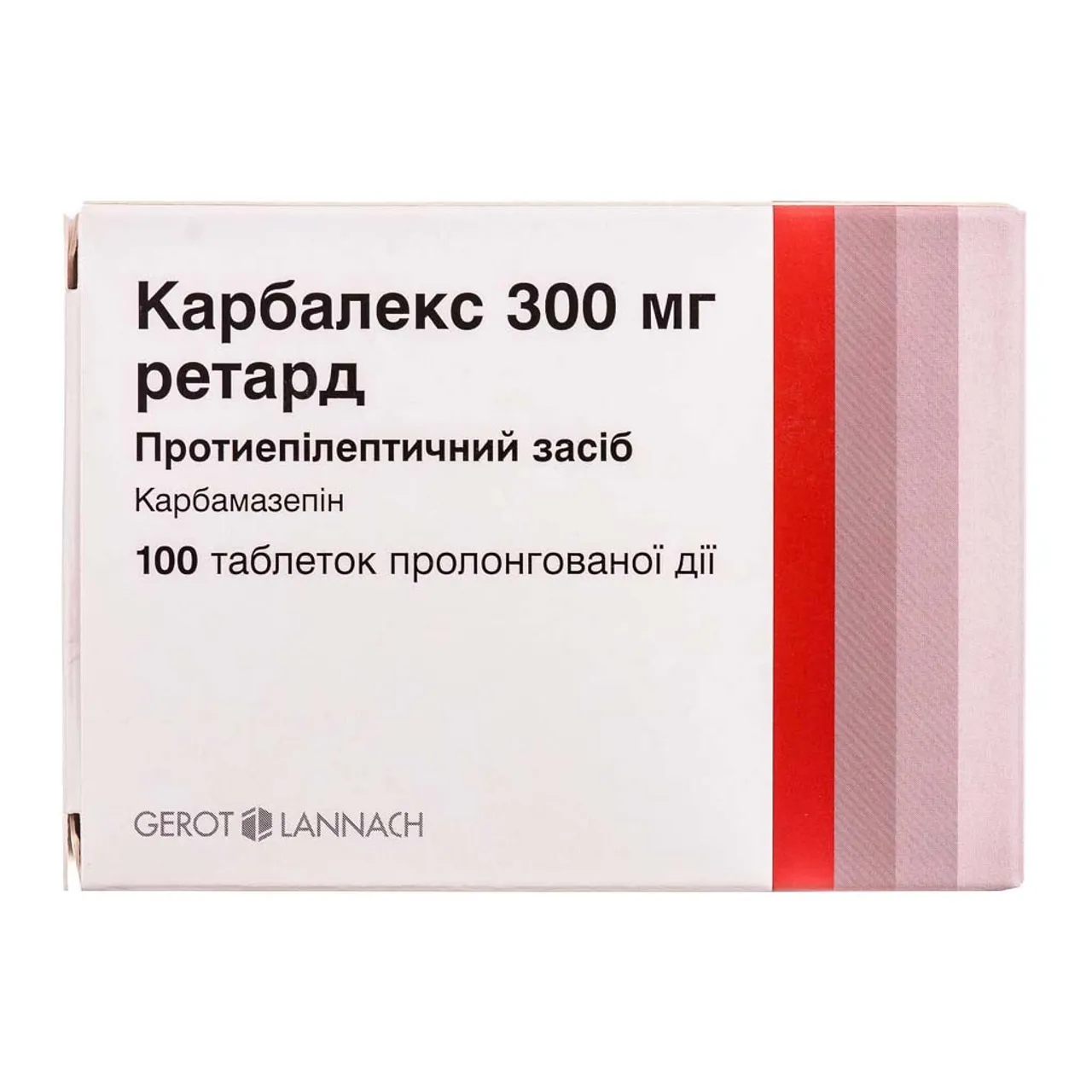 Карбалекс Ретард таблетки 300мг №100 (10х10) блістер G.L. Pharma Г.Л. Фарма