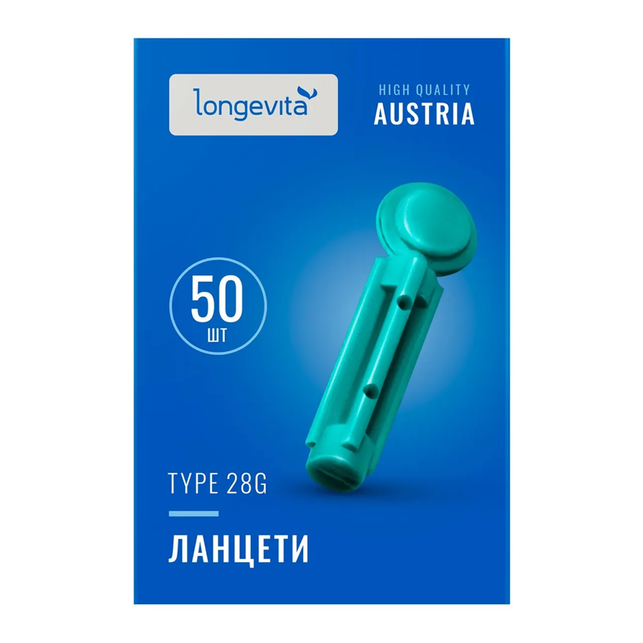 Фото товару «Ланцети Longevita Type 28G №50» №1