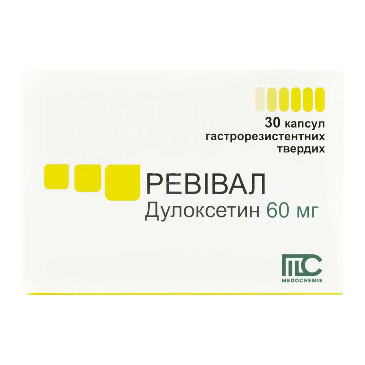 Ревівал капсули тверді 60мг №30 (10х3) блістер