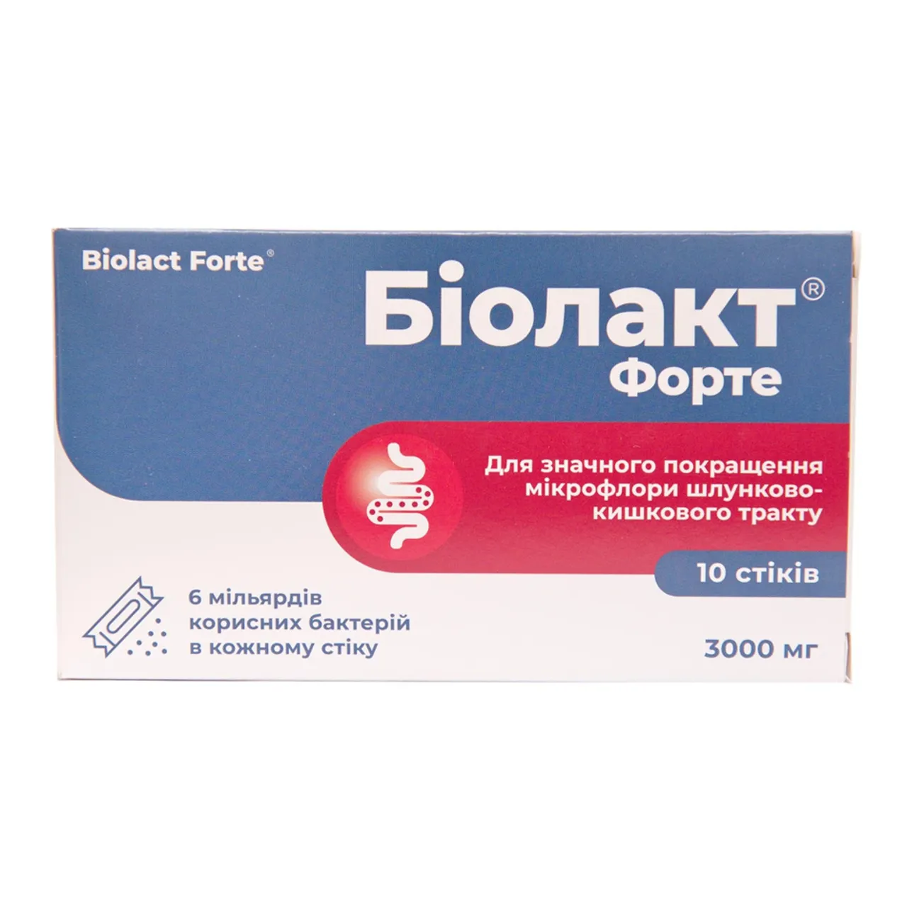 Фото товару «Біолакт Форте порошок 3000мг №10 стіки» №1