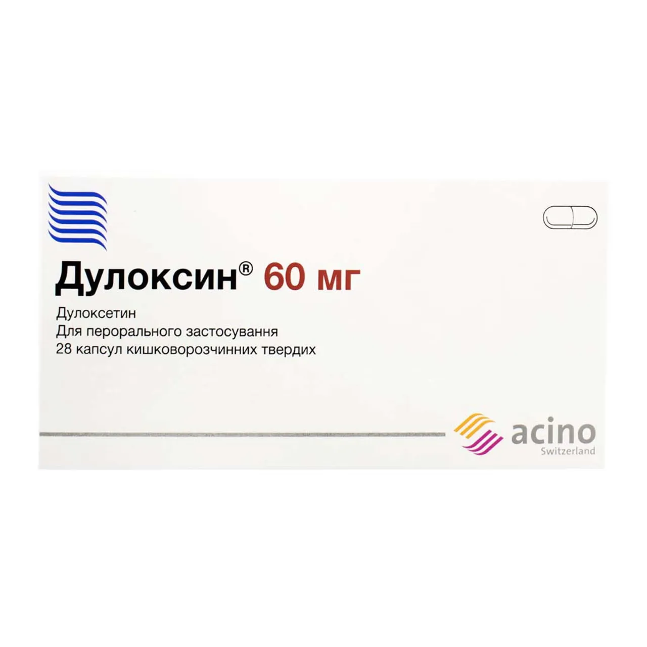 Дулоксин капсули тверді 60мг №28 (7х4) блістер