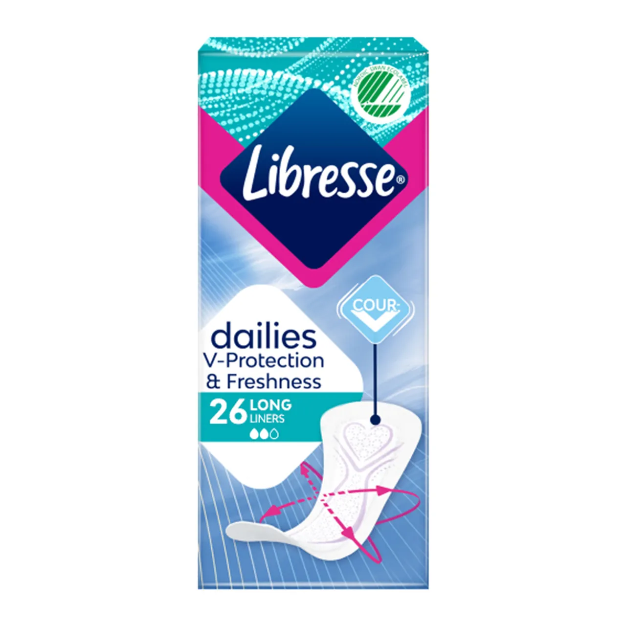 Фото товару «Прокладки Libresse Daily Fresh Plus Long гігієнічні №26» №1