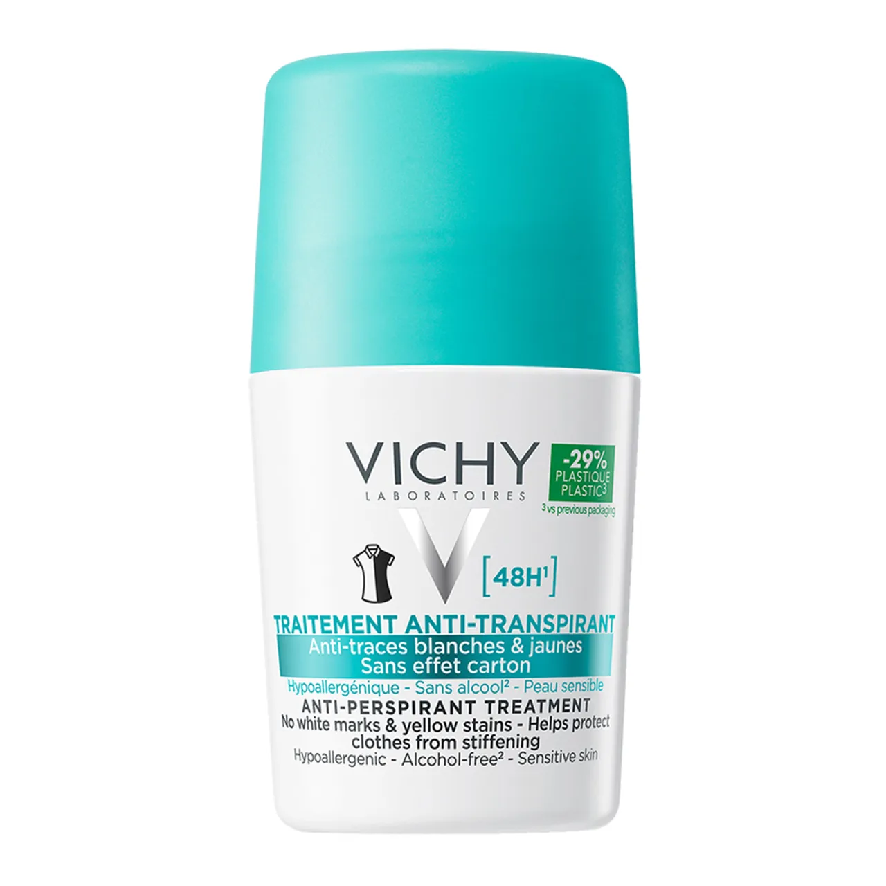 Фото товару «Набір дезодорантів Vichy кулькових (чоловічий 72 години захисту 50мл + жіночий 48 годин захисту 50мл)» №3