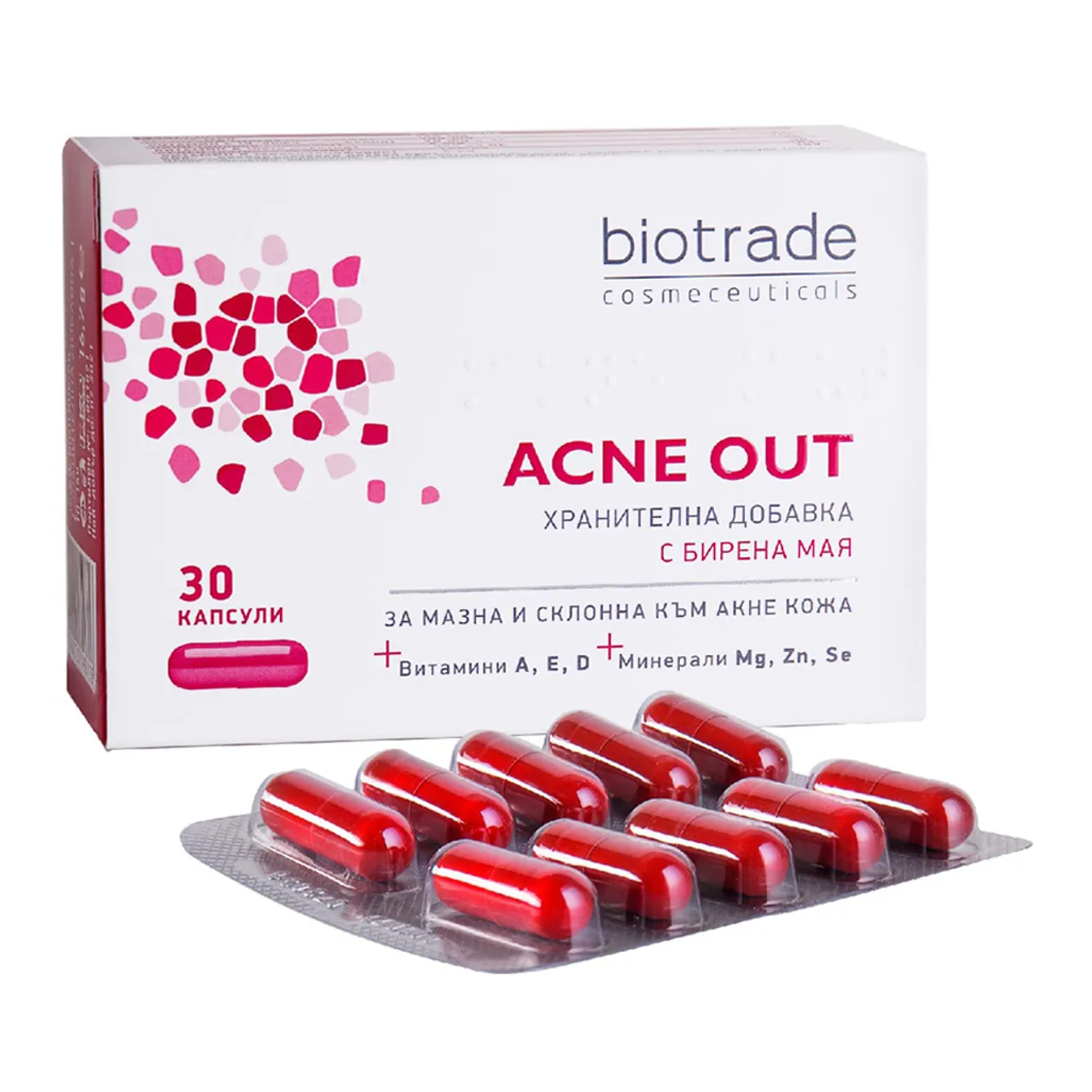 Фото товару «Acne Out Biotrade капсули №30 (10х3) блістери» №1