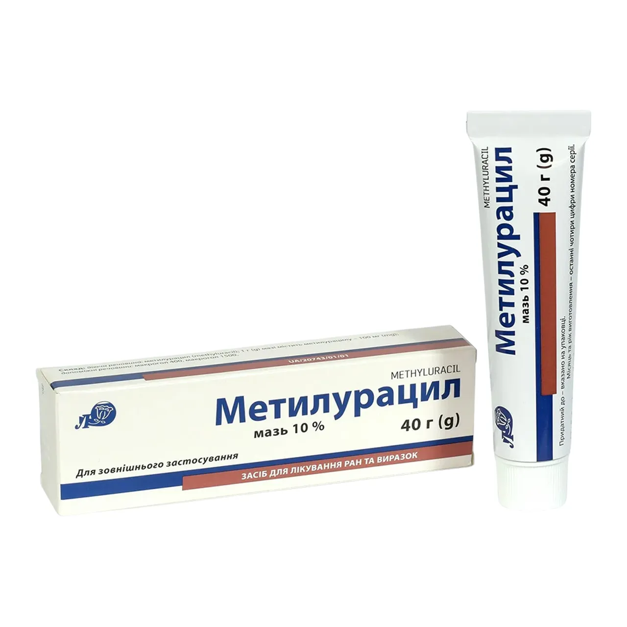 Фото товару «Метилурацил мазь 10% 40г туба» №1