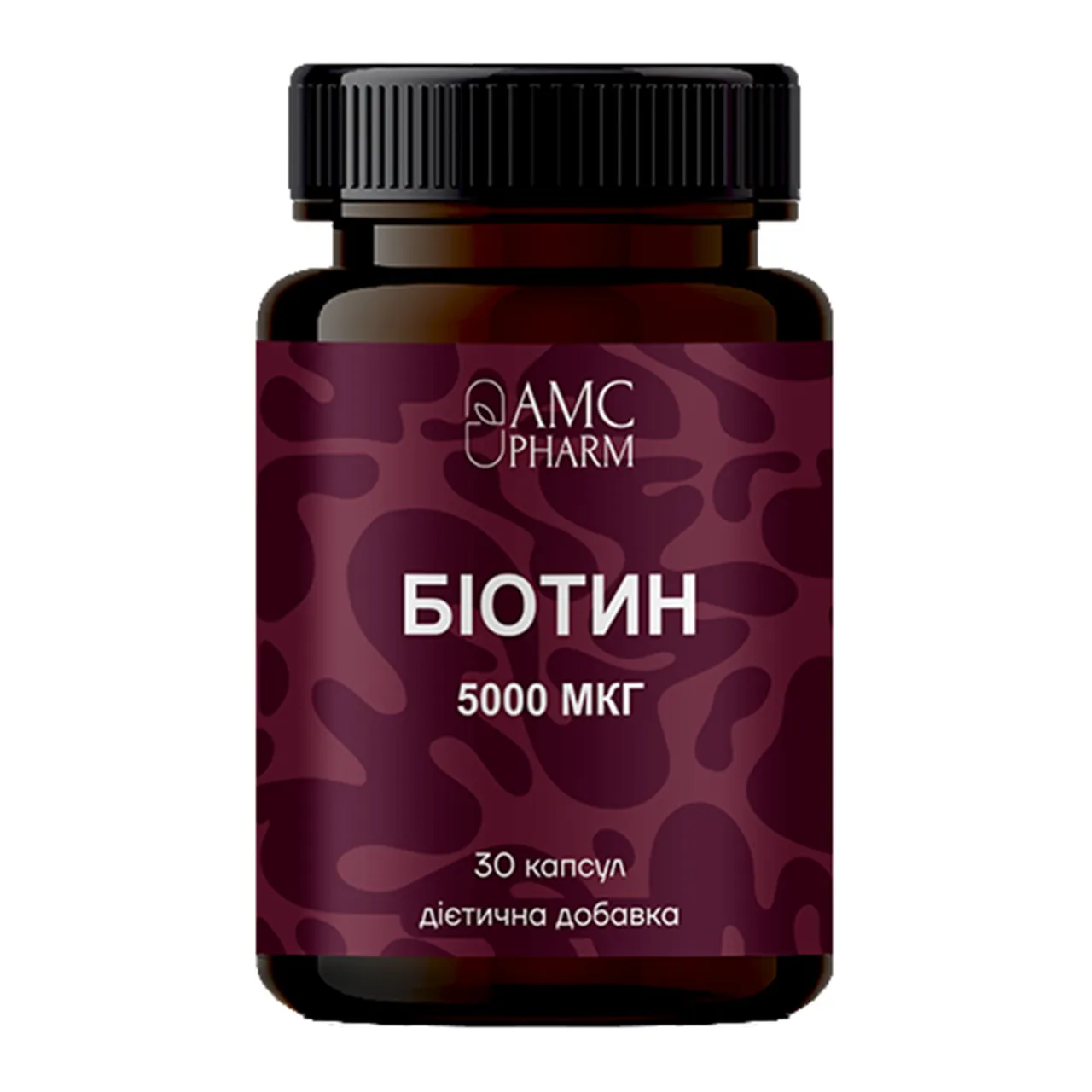 Фото товару «Біотин капсули 5000мкг №30 флакон» №1
