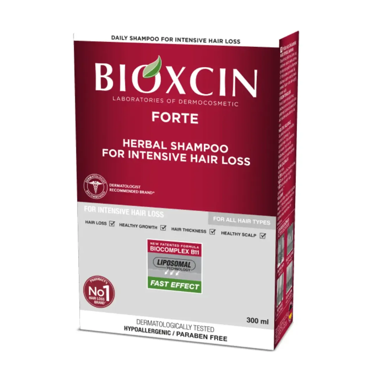 Фото товару «Шампунь Bioxсin Forte проти інтенсивного випадіння волосся 300мл флакон» №2