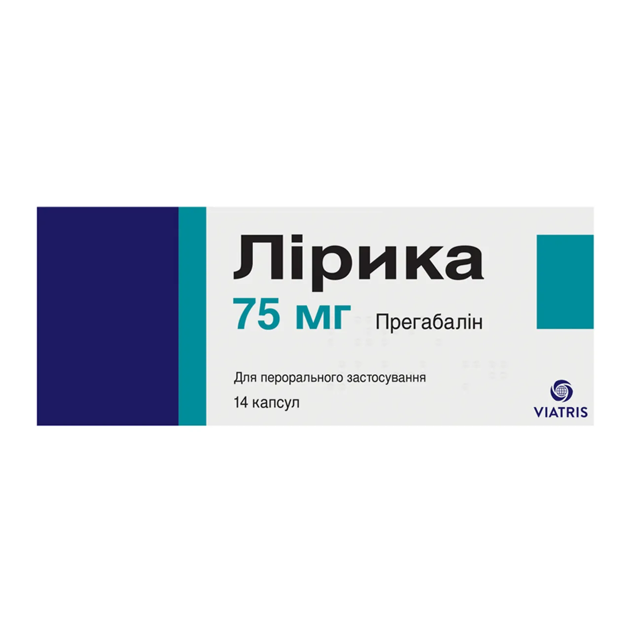 Фото товару «Лірика капсули 75мг №14 блістер» №1