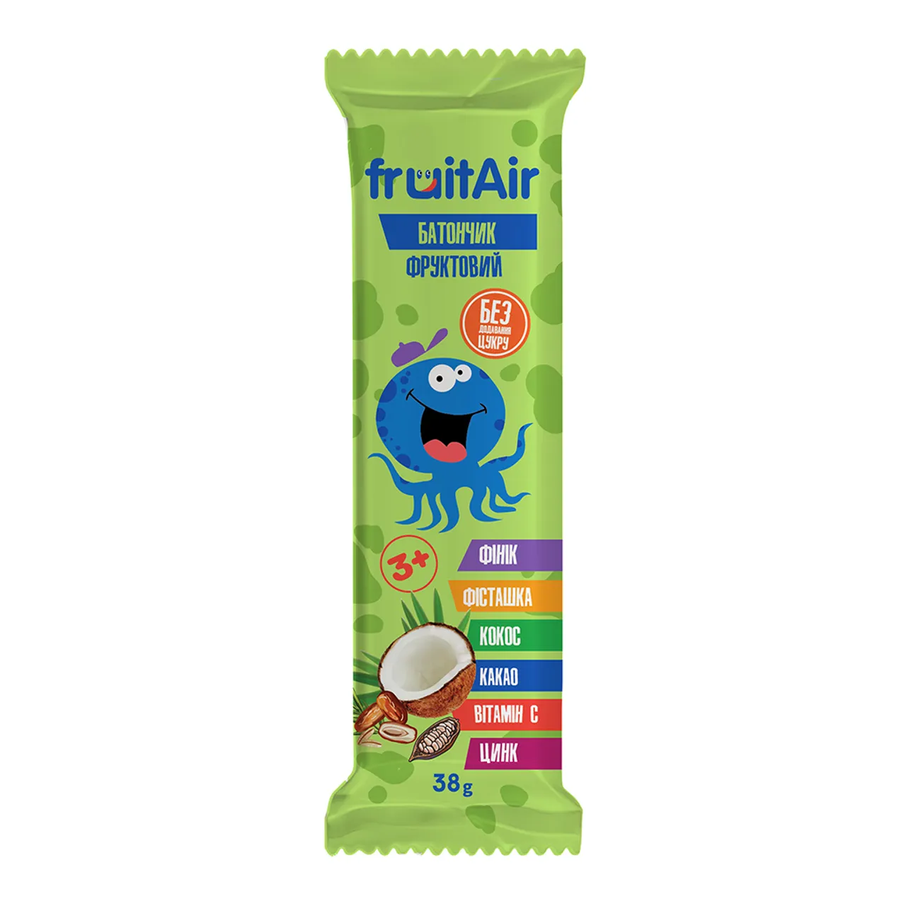 Фото товару «Батончик Fruit Air фруктовий з фініком та фісташкою 38г» №1