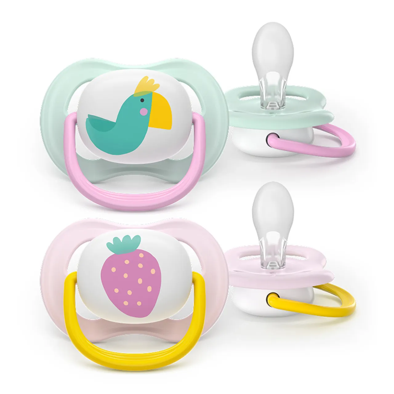Фото товару «Пустушка Philips Avent Ultra Air SCF080/24 для дівчаток 0-6 місяців, 2 штуки» №1