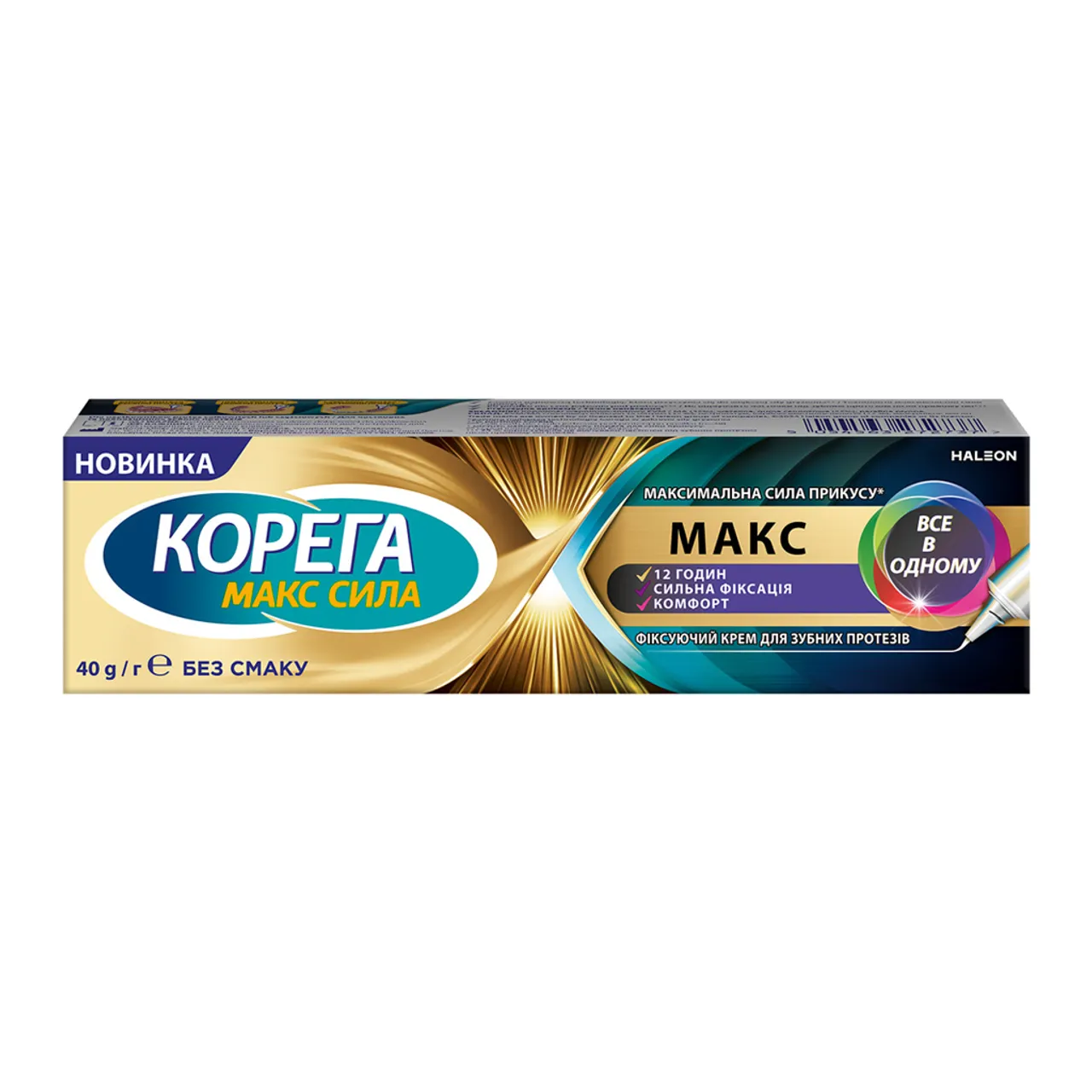 Фото товару «Крем Корега Макс Сила Все В Одному для фіксації зубних протезів 40г туба» №2