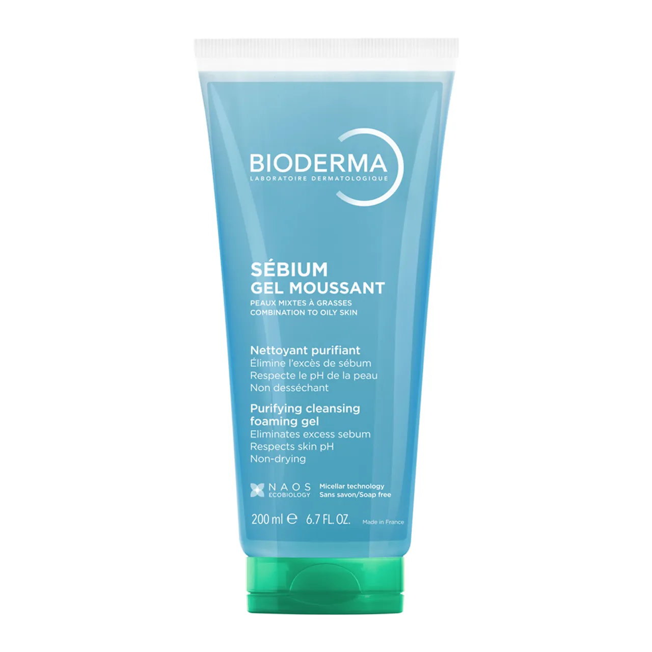 Фото товару «Гель для обличчя Bioderma Sebium очищуючий для жирної та комбінованої шкіри 200мл туба» №1