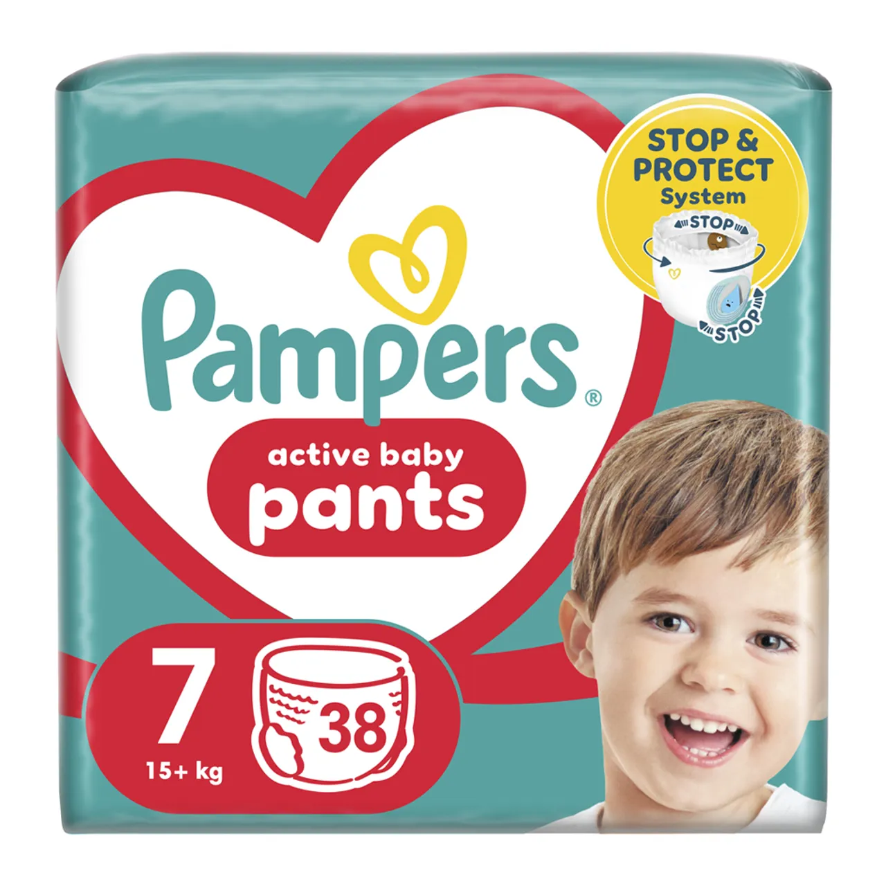 Фото товару «Підгузки-трусики Pampers Pants Active Baby 7 (15+кг) №38» №1
