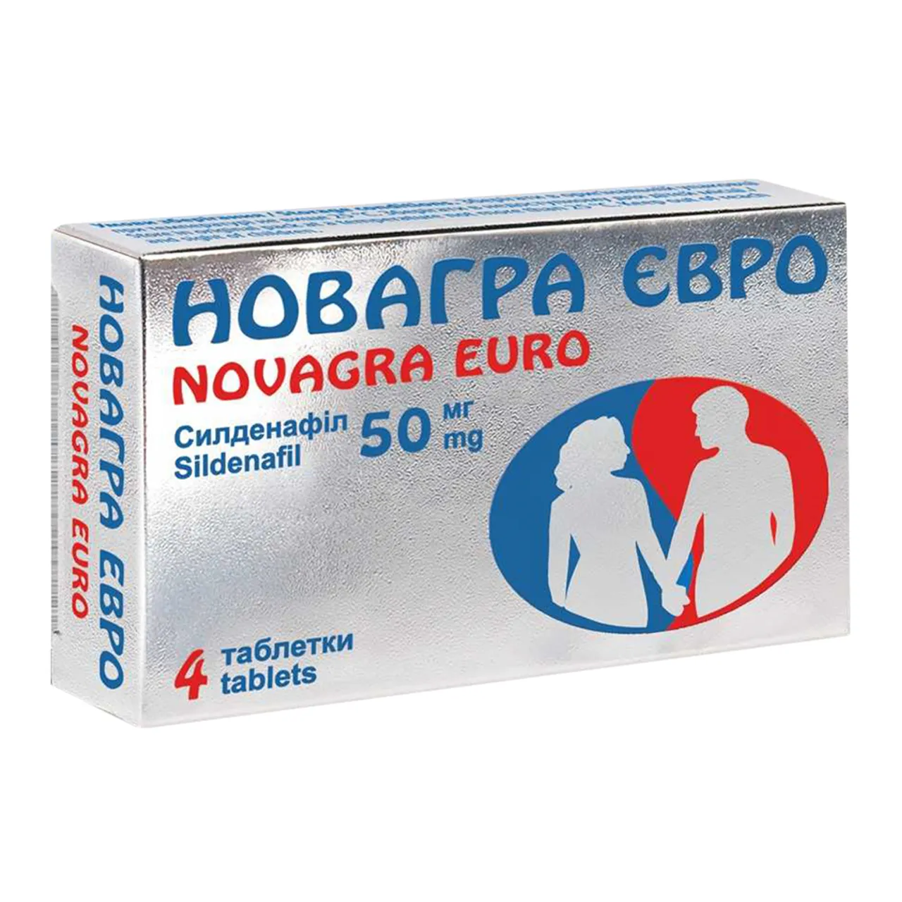 Новагра Євро таблетки вкриті оболонкою 50мг №4 Unique Pharmaceutical Laboratories