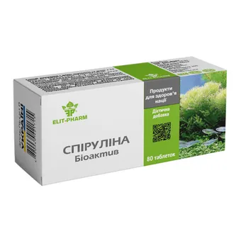 Фото товару «Спіруліна Біоактив таблетки №80 (10х8) блістери»