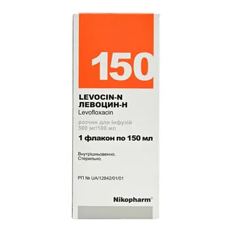 Левоцин-Н розчин для інфузій 5мг/мл 150мл флакон Фармасел