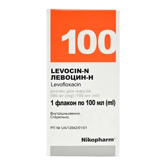 Левоцин-Н розчин для інфузій 5мг/мл 100мл флакон Фармасел