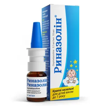 Риназолін краплі назальні 0,1мг/мл 10мл флакон Фармак