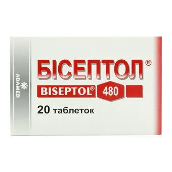 Бісептол таблетки 400мг/80мг №20