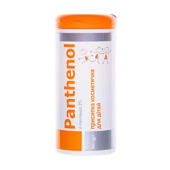 Присипка Panthenol Пантенол косметична з ромашкою та календулою 50г флакон Фармаком ВТФ