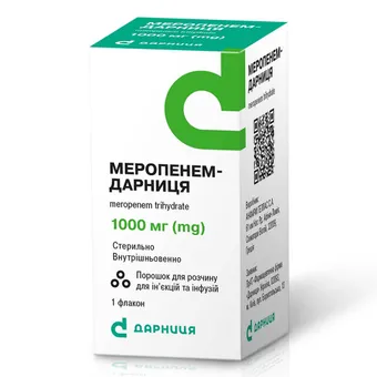 Меропенем-Дарниця порошок для розчину для ін'єкцій та інфузій 1г флакон
