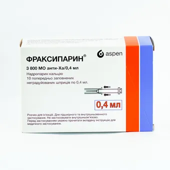 Фото товару «Фраксипарин р-н д/ін. шприц 0,4мл №10»