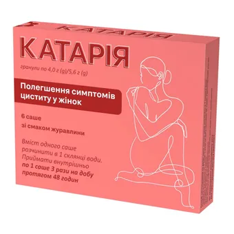 Фото товару «Катарія гранули для орального розчину 4г/5,6г №6 саше»