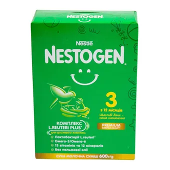 Nestogen Нестожен 3 дитяча суміш суха молочна з лактобактеріями L. Reuteri 600г Nestle France Нестле