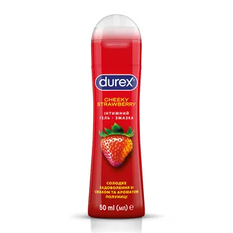 Інтимний гель-змазка Durex Play Saucy Strawberry зі смаком та ароматом полуниці 50мл