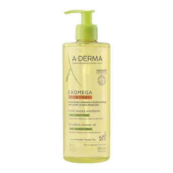 Фото товару «Олія-емолент A-Derma Exomega Control очищувальна 500мл флакон»