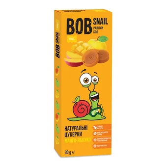 Фото товару «Цукерки Bob Snail Roll яблучно-мангові 30г»