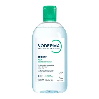 Фото товару «Лосьйон міцелярний Bioderma Sebium Н2О очищуючий для жирної та комбінованої шкіри 500мл флакон»