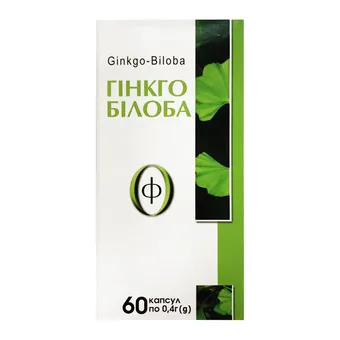 Фото товару «Гінкго Білоба-Ф капсули №60 (10х6) блістери»