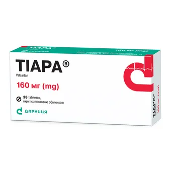 Фото товару «Тіара таблетки вкриті оболонкою 160мг №28 (14х2) блістер»