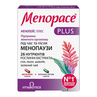 Менопейс Плюс таблетки №56 (14х4) блістер